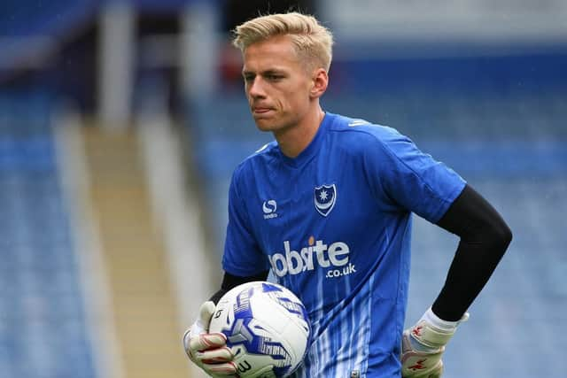 Pompey keeper Alex Bass. Picture: Joe Pepler