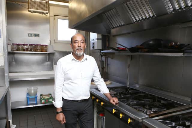 Babul Miah in his now-cleaned kitchen at Bombay Express in Albert Road, Southsea. Picture: Habibur Rahman