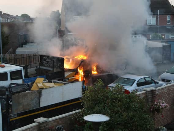 A fire broke out in Salisbury Road earlier this morning. Picture: Supplied