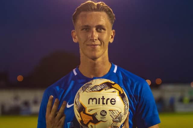 Adam May scored a hat-trick against Bognor at Nyewood Lane. Picture: Tommy McMillan