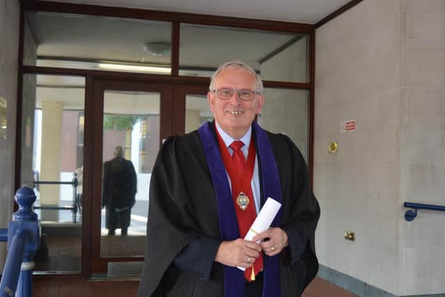 Former Gosport councillor Dennis Wright after being made an honorary freeman. Picture: David George