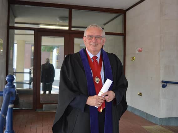 Former Gosport councillor Dennis Wright after being made an honorary freeman. Picture: David George
