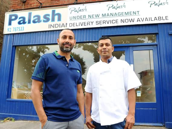 Kaz Miah has bought Palash in Cowplain, pictured is: (l-r) Kaz Miah and Syed Minul.
