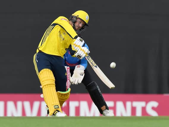 Colin Munro appeared to have victory in his grasp but Hampshire collapsed. Picture: Neil Marshall