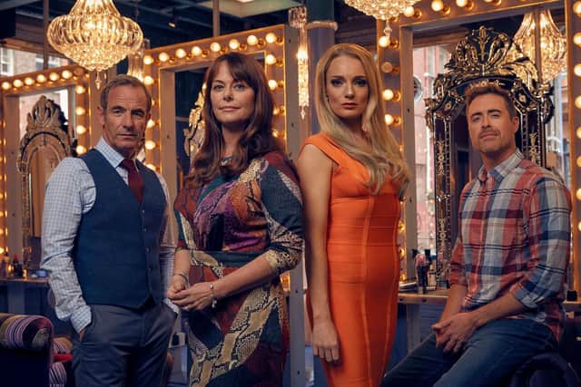 Picture Shows:  Teddy (ROBSON GREEN), Bel (POLLY WALKER), Leanne (KELLY HARRISON), Wesley (JAMES MURRAY) - (C) Matchlight Productions - Photographer: Todd Anthony