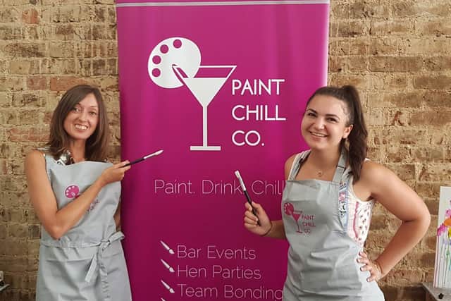 Penny Hemsley - left and Jessa Speed, right, the co-owners of Paint Chill Co