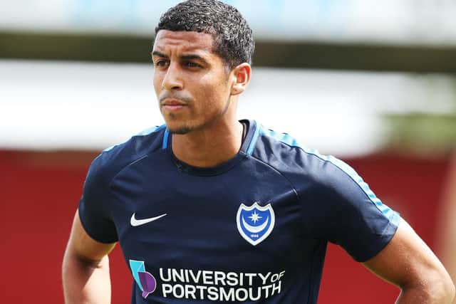 Pompey forward Louis Dennis. Picture: Joe Pepler/ PinPep