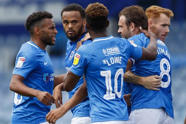 Anton Walkes is congratulated by his team-mates after scoring against FC Utrecht. Picture: Ben Queenborough