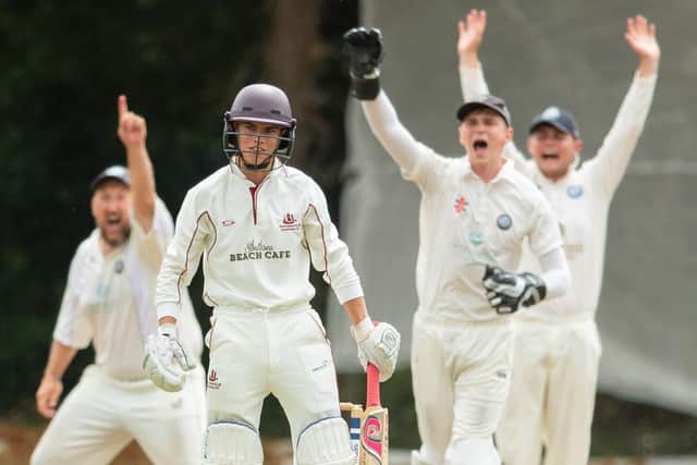 Ollie Kanavan survives an appeal for leg before wicket. Picture: Keith Woodland (180588)