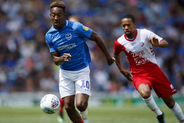 Jamal Lowe in action against FC Utrecht before picking up his ankle injury Picture: Ben Queenborough