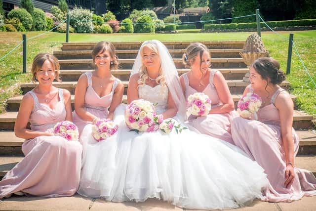 Hannah and her beautiful bridesmaids