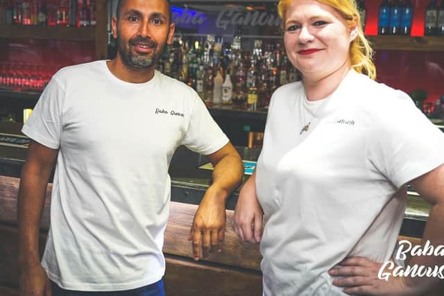 Kaz Miah and Joanne Upton who have opened Baba Ganoush in Drayton