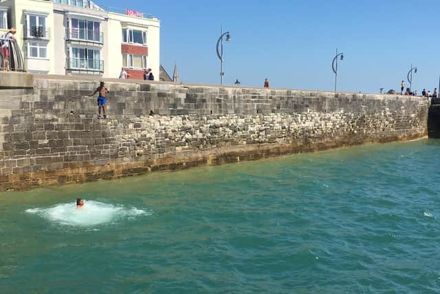 Jumpers at the Hot Walls on July 31, 2018