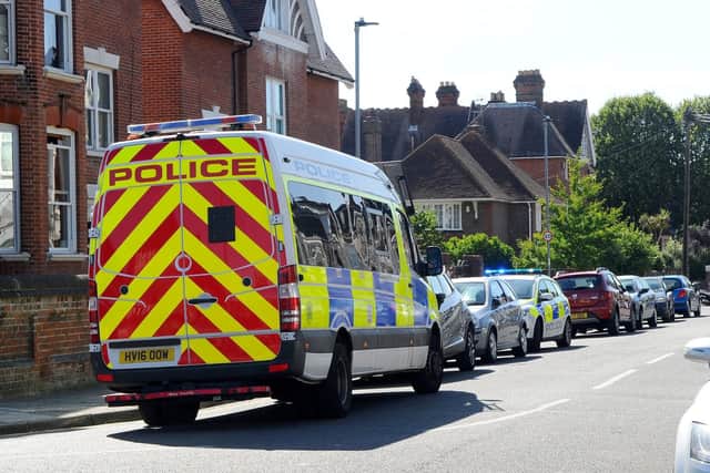 Police activity in Salisbury Road, Southsea. Picture: Sarah Standing