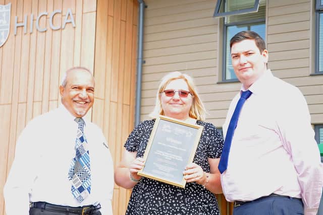 Pictured from left Noor Awan from McAndrew Martin, Tania Jones from Hayling Island Community Centre and Lee Sergeant from McAndrew Martin