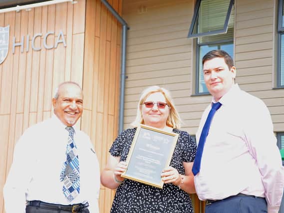 Pictured from left Noor Awan from McAndrew Martin, Tania Jones from Hayling Island Community Centre and Lee Sergeant from McAndrew Martin