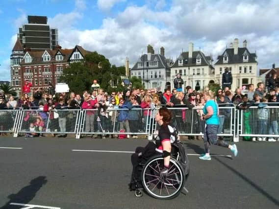 Lucy Dodd taking part in the Great South Run.