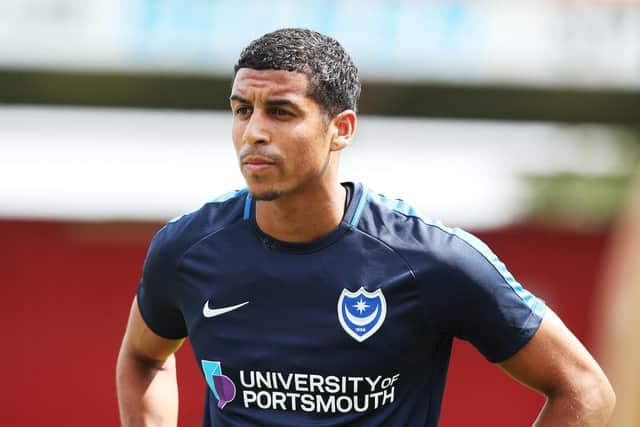 Pompey forward Louis Dennis. Picture: Joe Pepler/ PinPep