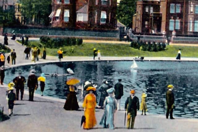 Southsea ladies dressed to kill No, not scenes from Downton Abbey or Upstairs Downstairs but Canoe Lake in Edwardian days. Picture: Ellis Norrell