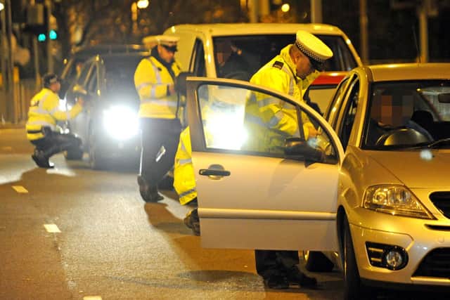 File photo of a police drink-drive crackdown at Christmas 2015 in Portsmouth