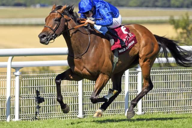 Wild Illusion wins the Qatar Nassau Stakes, with William Buick on board / Picture by Malcolm Wells