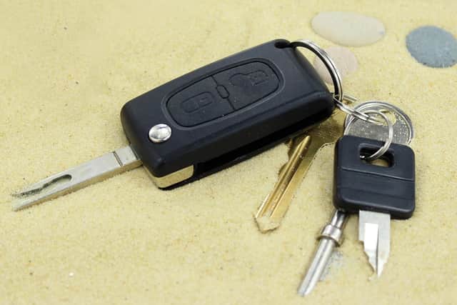 Buried treasure: Steve's car keys were found - eventually.