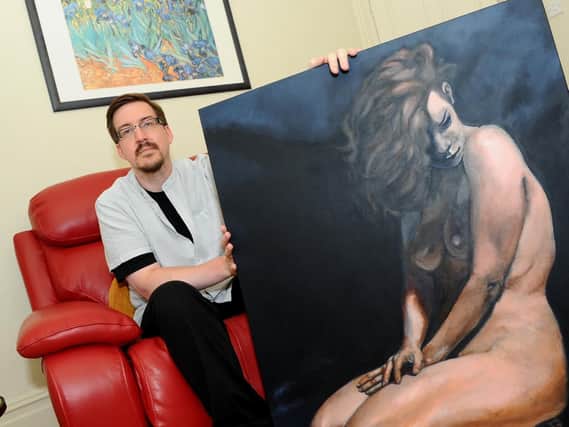 Artist Joe Greenwood from Southsea Picture: Sarah Standing (180617-549)