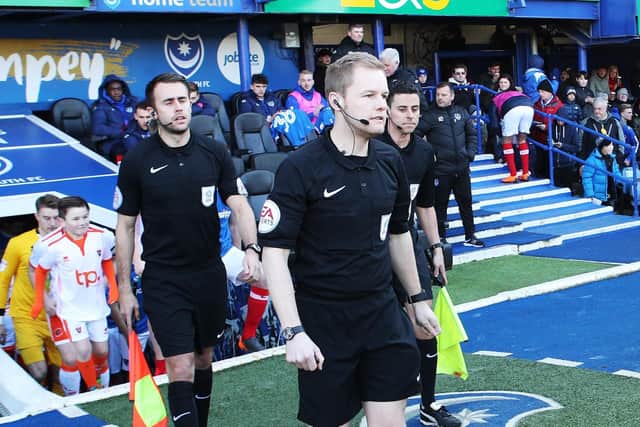 Referee Gavin Ward. Picture: Joe Pepler