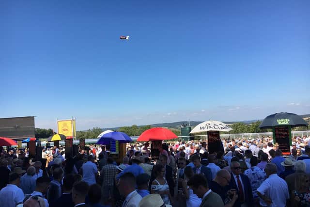 Shade and sun - the view from the Gordon Enclosure at a busy Goodwood / Picture by Adam Bone