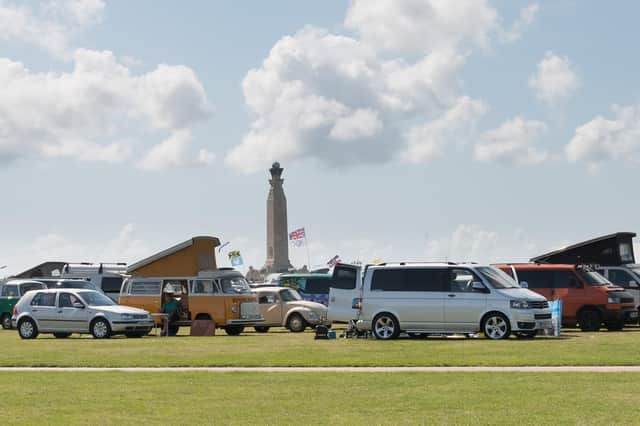 Vehicles parked up at the 2017 Beach Buggin' event on Southsea Common. Picture: Keith Woodland