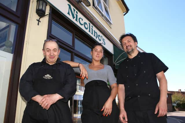 From left, Giorgio Boussia, Daniela Diodovich and Nicolino Diodovich. Picture: Habibur Rahman