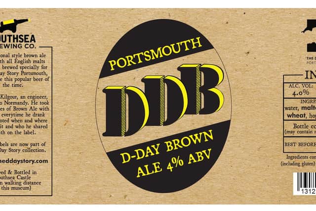 The label of the new D-Day Brown, produced by the Southsea Brewing Company for the D-Day Story. Picture: Southsea Brewing Company