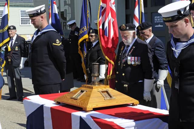 The lamplight arrives at Portsmouth's Historic Dockyard
