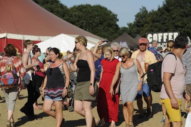 Festival goers at Wickham