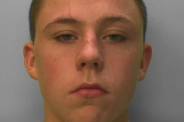 18-year-old Isaac McFayden has been given 26-month custodial sentence in a young offenders' institution after he pleaded guilty to burglary, dangerous driving, theft of a motor vehicle, driving without a licence or insurance and handling stolen goods. Picture: Sussex Police/ PA Wire