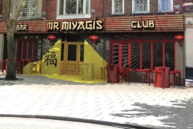 A CGI of the new Mr Miyagi's bar in Guildhall Walk