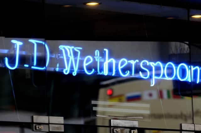 File photo dated 15/07/15 of a JD Wetherspoon sign. Picture: Tim Ireland/PA Wire