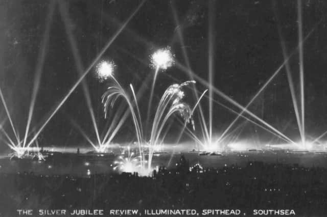 The 1935 Fleet Review with 157 major warships and 60 merchant vessels anchored at Spithead.