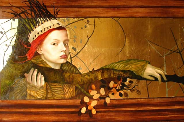 Artist Alison Lawley's painting King of the Woods was stolen from Portsmouth Cathedral during an art exhibition - after it had been sold for 750. Picture: Alison Lawley