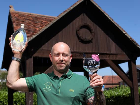 Vic Frankland of 33 Green Bottles, Stubbington, Fareham, has just launched 33 Stubbington gin with his wife, Carla.