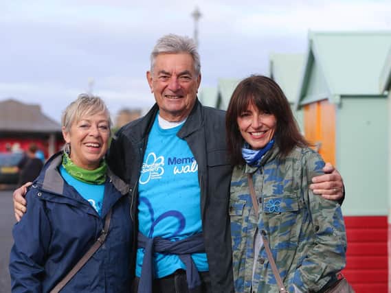 Davina McCall with her parents Gaby and Andrew at last year's Brighton Memory Walk. Gaby and Andrew are taking part in Alzheimer's Society Portsmouth Memory Walk in October. Picture: Grant Melton