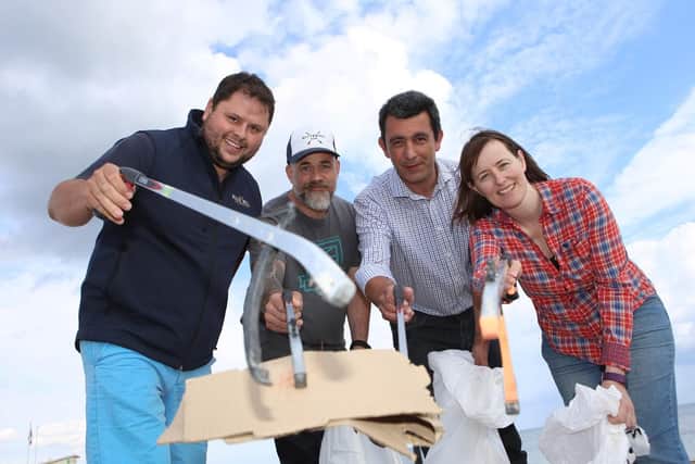 Beach Clean Team at Southsea, Giles Babb, Cliff Culver, Sergio Di Dino and Jane Di Dino. Picture: Habibur Rahman