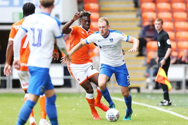Pompey win 2-1 against Blackpool in their League One match today. Picture: Joe Pepler