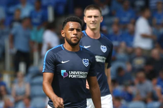 Nathan Thompson in Pompey's training top. Picture: Andrew Fosker