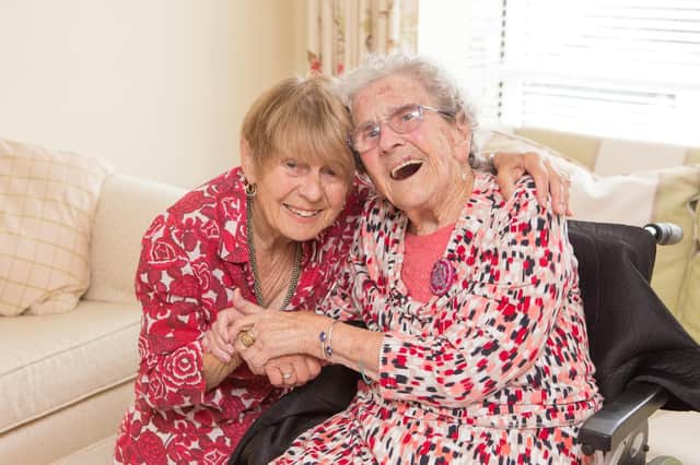 Emma with her daughter, Sylvia Horton.