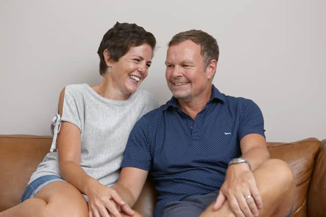 Lisa Anderson with husband Ian Bailey. Lisa has terminal bloody cancer but is determined to keep going