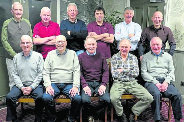 Back row from left, Fred Langley, Bill Robson, Jack Kasher, Jeff Reid, Joe Coates, Alan Kell. Front row, Terry Langley, Dennis Lovelass, Ian Melvin, Kevin Bibby, John Graham