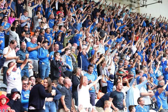 Pompey fans. Picture: Joe Pepler