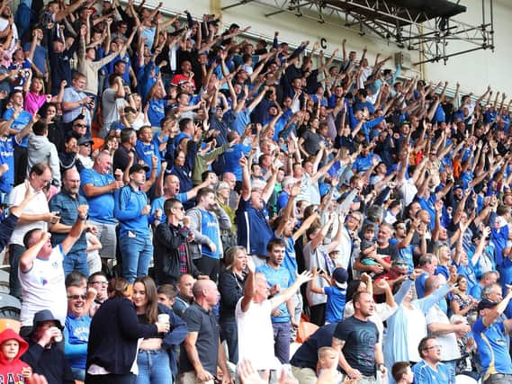 Pompey fans. Picture: Joe Pepler