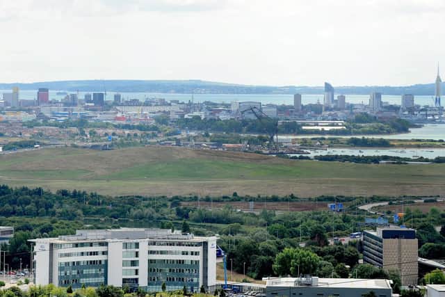 The landfill site to the west of the M275 on the outskirts of Portsmouth
